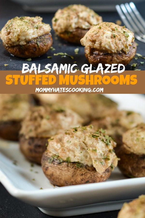Balsamic Glazed Stuffed Mushrooms