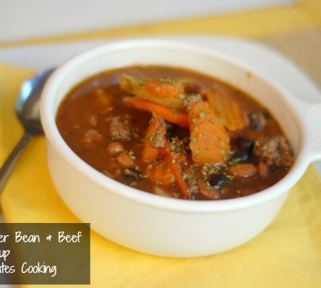 slow cooker bean and veggie soup