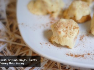 white chocolate pumpkin truffles