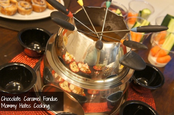 caramel chocolate fondue