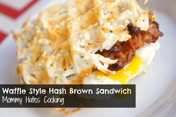 Waffle Style Hash Brown Sandwich