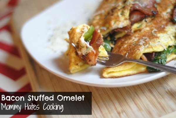 bacon stuffed omelet