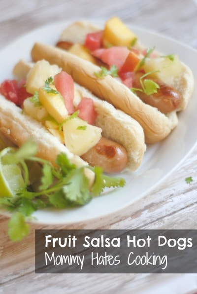 Fruit Salsa Hot Dogs
