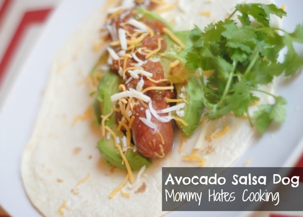Avocado & Salsa Hot Dog by Mommy Hates Cooking