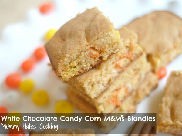 White Chocolate Candy Corn M&M's Blondies