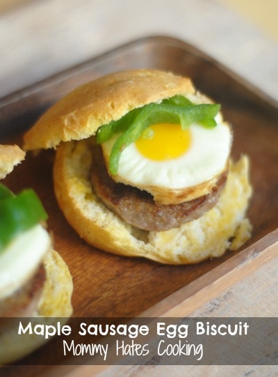 Maple Sausage Egg Biscuit