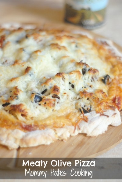 Meaty Olive Pizza
