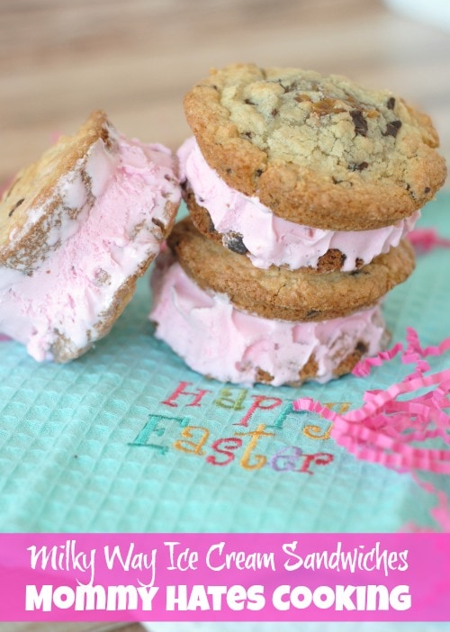 Milky Way Ice Cream Cookie Sandwiches I Mommy Hates Cooking #EatMoreBites #shop