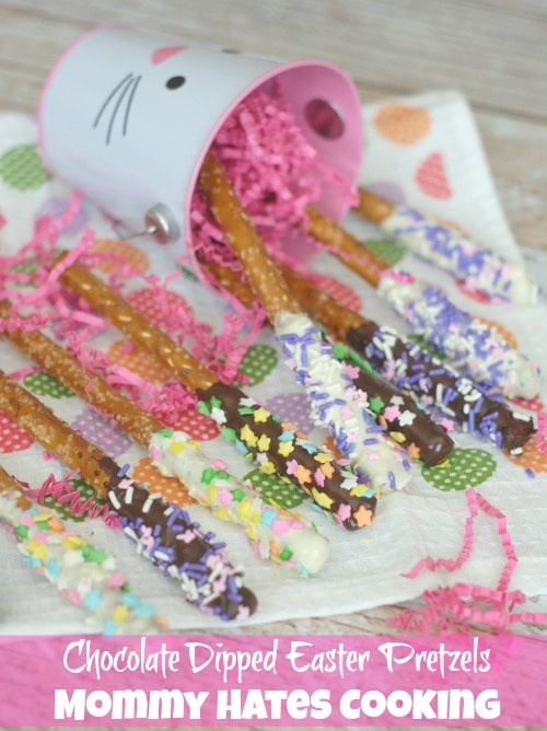 Chocolate Dipped Easter Pretzels I Mommy Hates Cooking