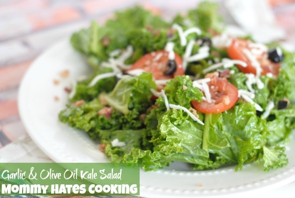 Garlic & Olive Oil Kale Salad I Mommy Hates Cooking