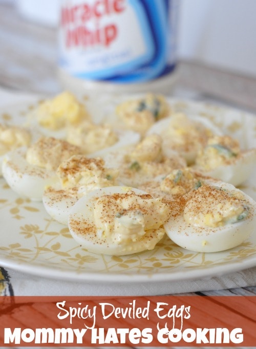 Spicy Deviled Eggs I Mommy Hates Cooking #ProudofIt #ad