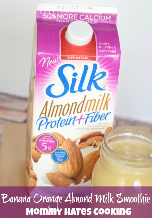 Banana Orange Almond Milk Smoothie I Mommy Hates Cooking #SilkAlmondBlends #ad