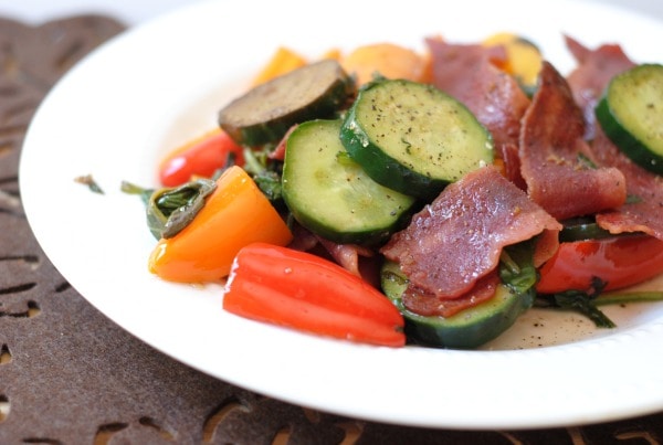 Bacon & Veggie Salad I Mommy Hates Cooking #butterball #sponsored