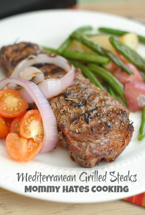 Mediterranean Grilled Steaks #CertifiedAngusBeef #Sponsored