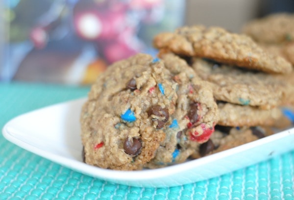Captain America Monster Cookies #HeroesEatMMs #Shop