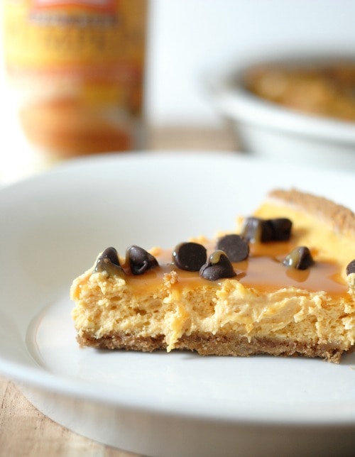 Caramel Topped Pumpkin Cheesecake #CansGetYouCooking #Sponsored