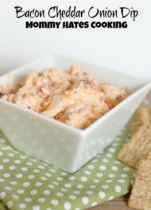 Bacon Cheddar Onion Dip #MiracleWhip #Sponsored #ProudofIt