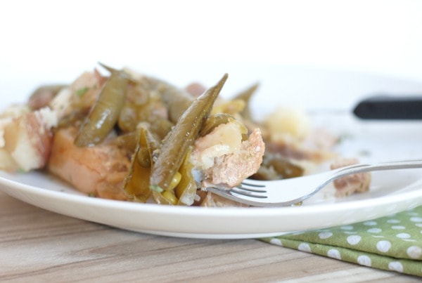 Slow Cooker Pork Chops with Green Beans & Potatoes