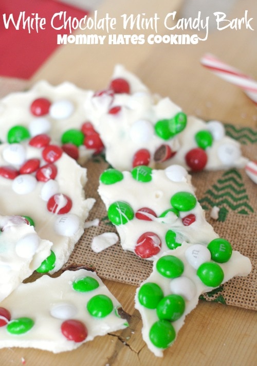 White Chocolate Mint Candy Bark I Mommy Hates Cooking