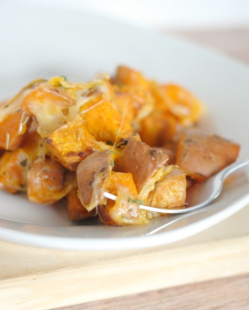 Cheesy Roasted Sweet Potatoes I Mommy Hates Cooking