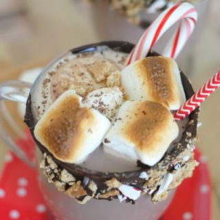 Peppermint S'mores Hot Chocolate Floats