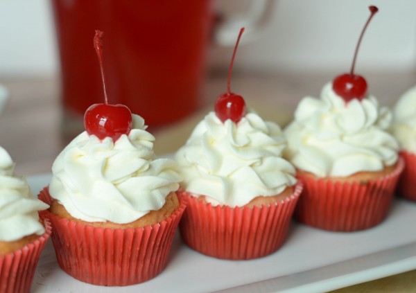 Cherry Kool-Aid Cupcakes #PourMoreFun #ad 