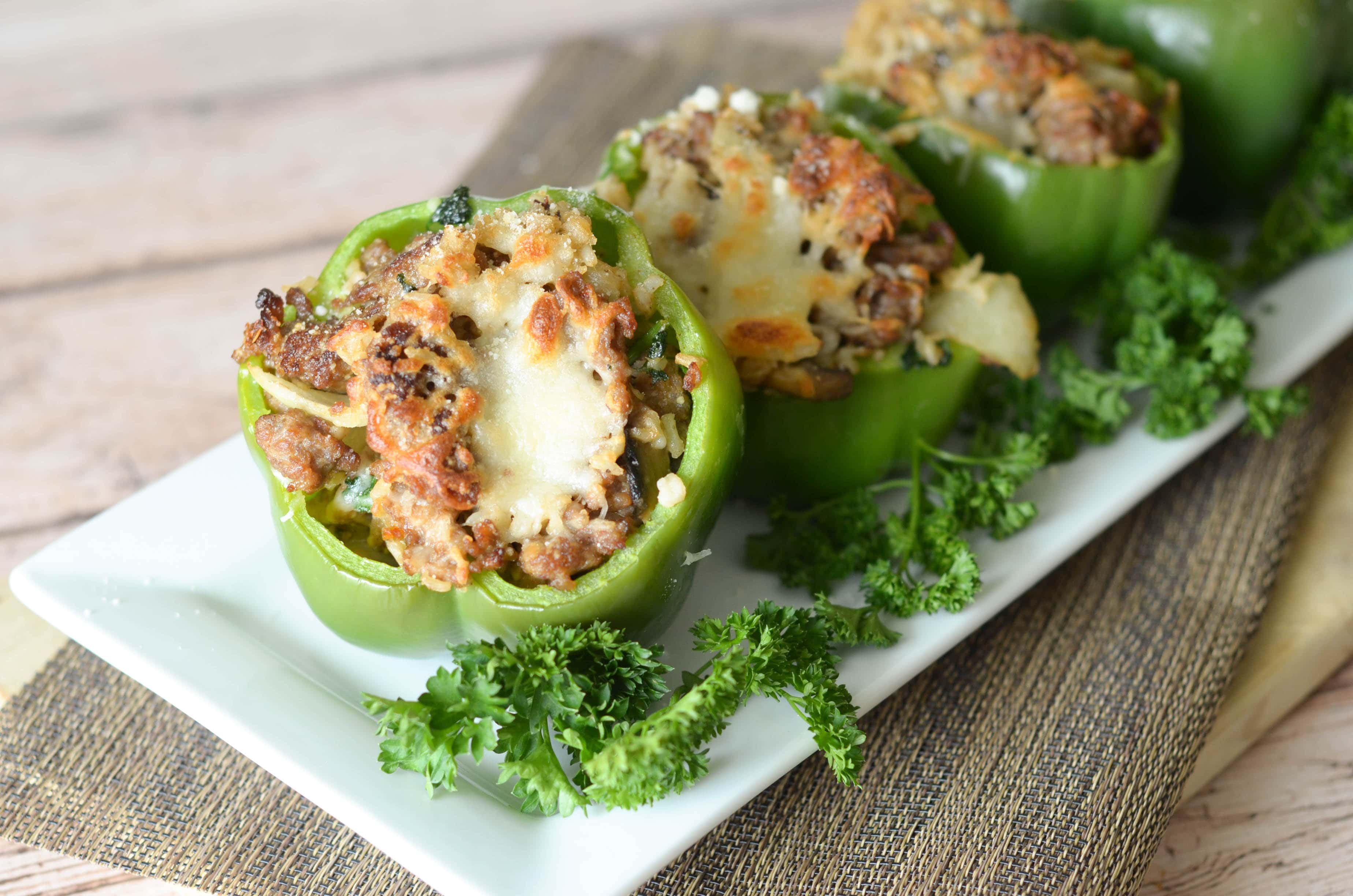 Italian Sausage Stuffed Peppers - Mommy Hates Cooking