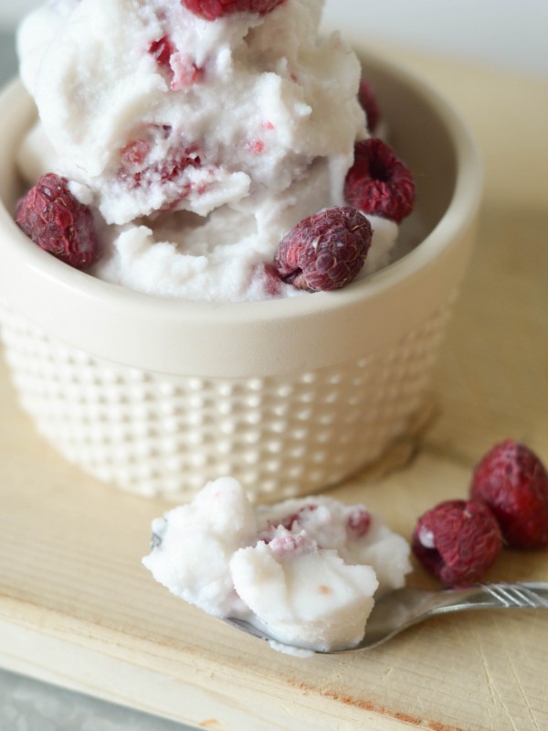 Homemade Raspberry Vanilla Ice Cream
