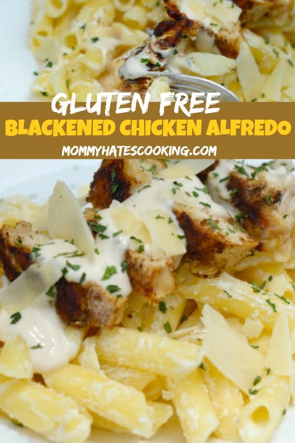 Gluten Free Blackened Chicken Alfredo