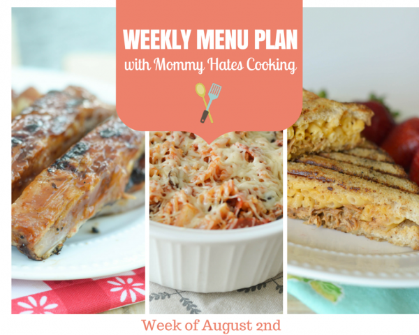 Weekly Meal Plan - Week of August 2nd
