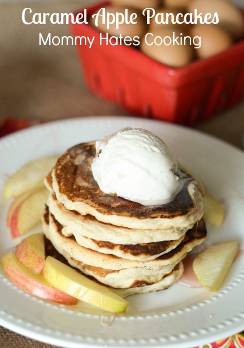 Caramel Apple Pancakes #GreatDay #ad #GlutenFree