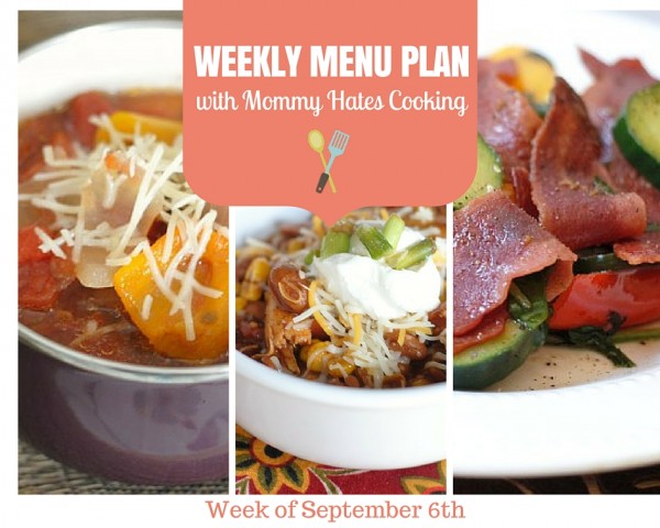 Weekly Menu Plan - Week of September 6th