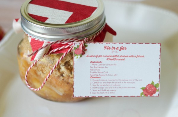 Apple Pie in a Jar & Printable #ShareTheJoyOfPie #ad 