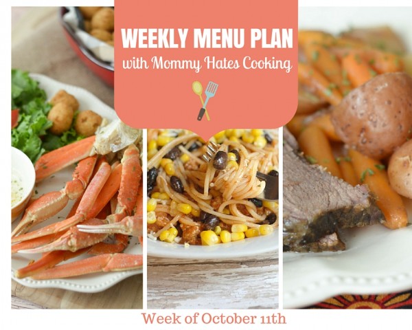 Weekly Menu Plan - Week of 10/11