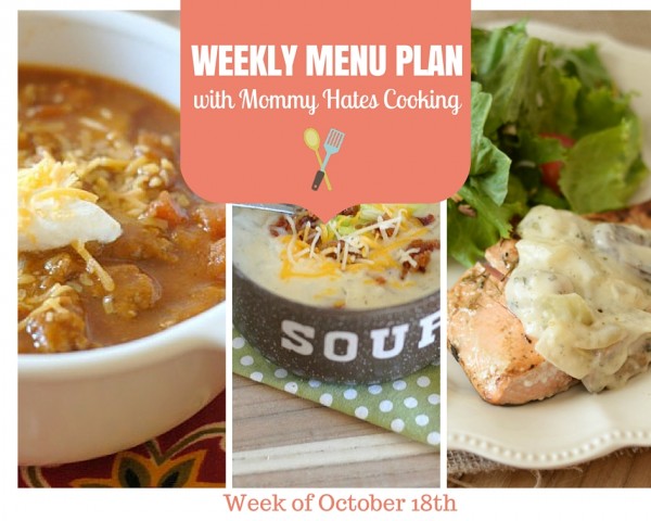 Weekly Menu Plan - Week of 10/18