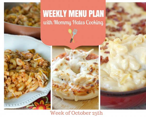 Weekly Menu Plan - Week of 10/25