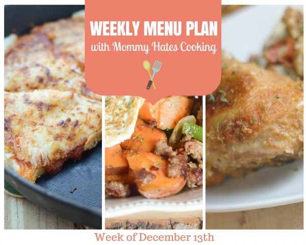 Weekly Menu Plan - Week of 12/13