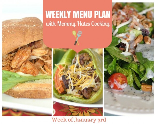 Weekly Menu Plan - Week of 1/3