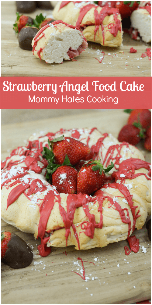 Strawberry Angel Food Cake 