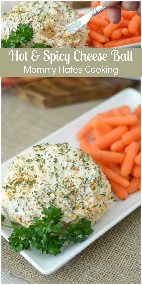 Hot & Spicy Cheese Ball #HoopswithCrunch #ad 