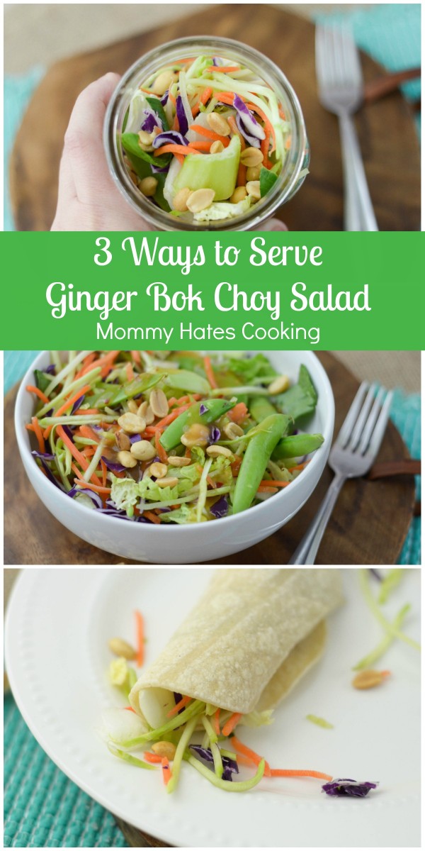 3 Ways to Serve Ginger Bok Choy Salad #EatSmartVeggies #ad