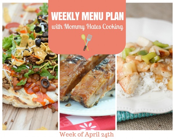 Weekly Menu Plan - Week of April 24th