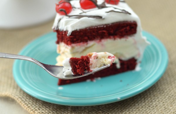 Cherry Cheesecake Ice Cream Cake #SoHoppinGood #ad 