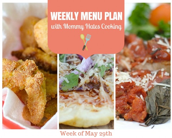 Weekly Menu Plan - Week of May 29th