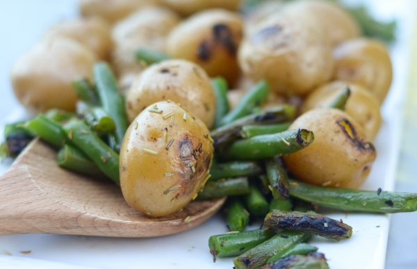 Grilled Small Potatoes & Green Beans