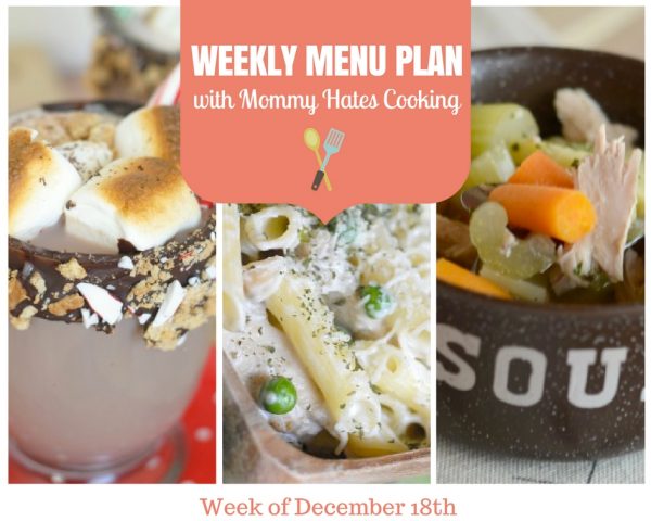 Weekly Menu Plan - Week of December 18th