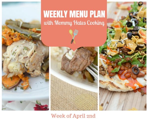 Weekly Menu Plan - Week of April 2nd