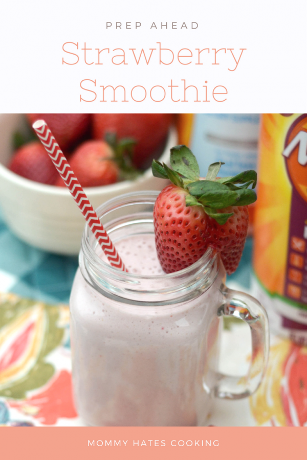 Prep Ahead Strawberry Smoothies #CrushCravings AD