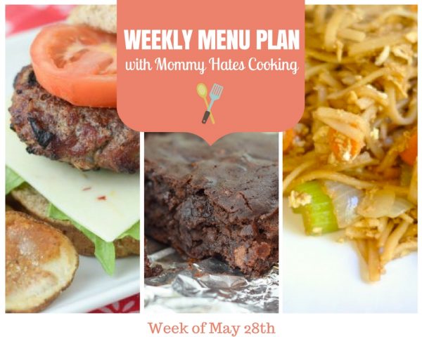 Weekly Menu Plan - Week of May 28th