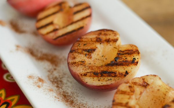 Grilled Cinnamon Butter Peaches